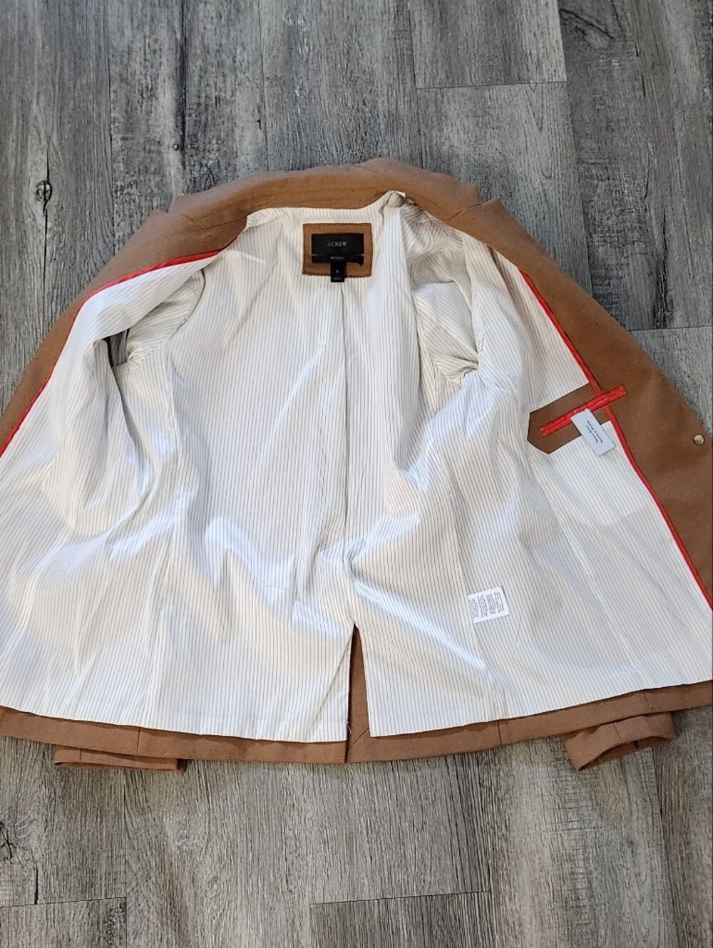 J.Crew Regent Blazer Womens Camel Brown Wool Stand Collar - Picture 12 of 16